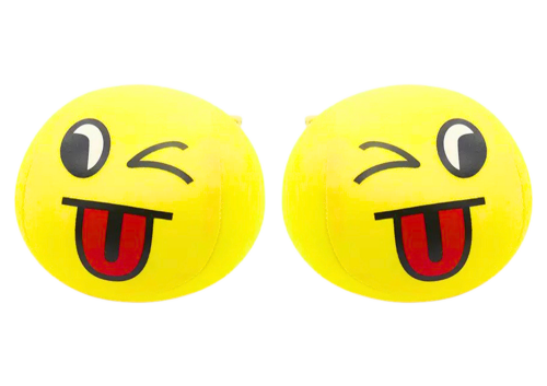 Miękka Piłeczka Piłka Buźka Emoji Żółta 9cm