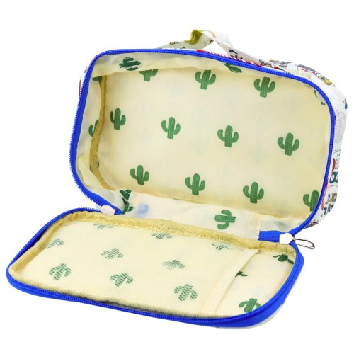 Piórnik Szkolny Organizer Kosmetyczka Kieszonka Sowy Biały 22,5cm
