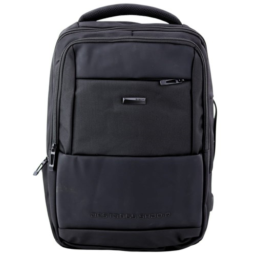 Plecak Miejski Biznesowy USB Pas Piersiowy Czarny 26L 45cm