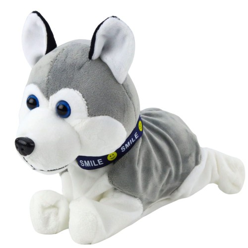 Pies Pluszowy Na Baterie Interaktywny Husky Porusza Się Wydaje Dźwięki