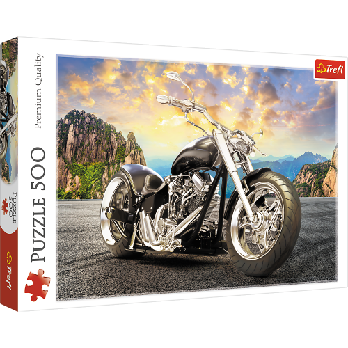 Puzzle - 500 - Czarny motocykl - Trefl 37384