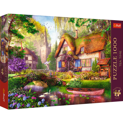 Puzzle - 1000 Premium Plus - Tea Time: Urocza chatka w lesie - Trefl 10804