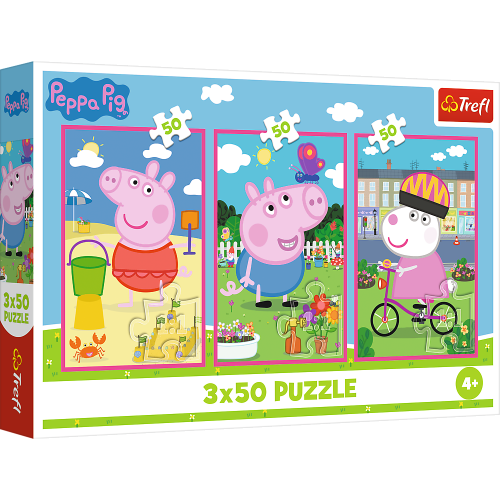 Puzzle - 3x50 - Siła przyjaźni Świnka Peppa - Trefl 34877