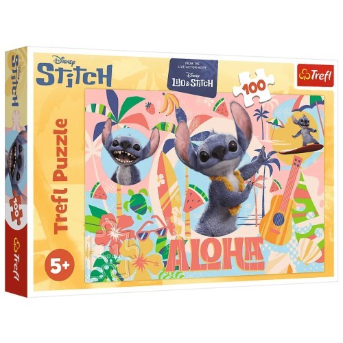 Puzzle - 100 - Stitch i przyjaciele w akcji - Disney - Trefl 16495
