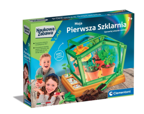 Naukowa Zabawa Laboratorium Moja Pierwsza Szklarnia Botanika Rośliny Język Polski Clementoni 50861