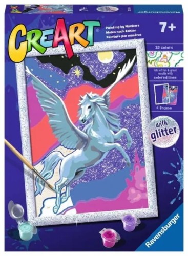 CreArt Pegaz Skrzydlaty Koń Malowanie Po Numerach Ravensburger 20267